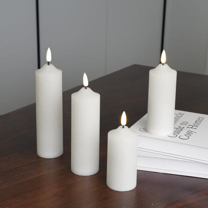 Dome Slim Pillar Candles – Set of 4