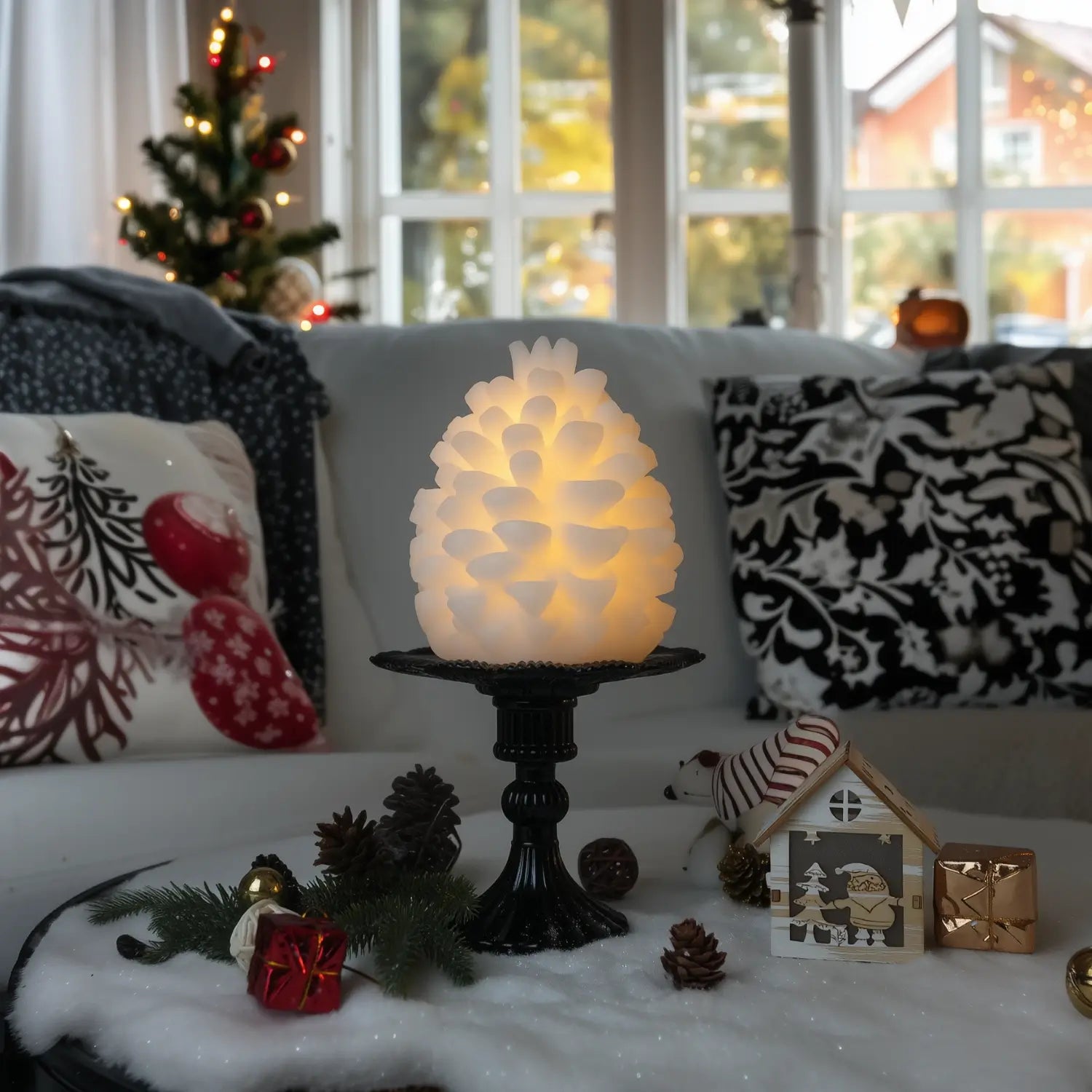 Pinecone Wax Candle – 4.5" Width