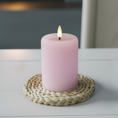 Fluted Pillar Candle – 3" Width