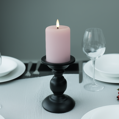 Fluted Pillar Candle – 3" Width