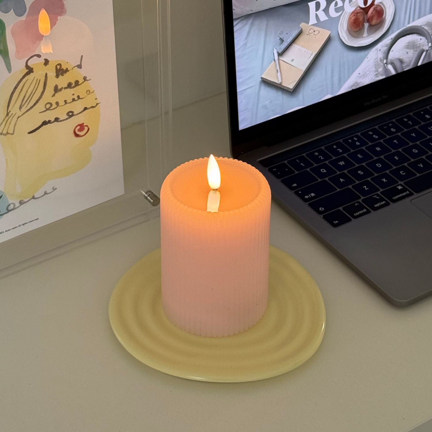 Fluted Pillar Candle – 3" Width