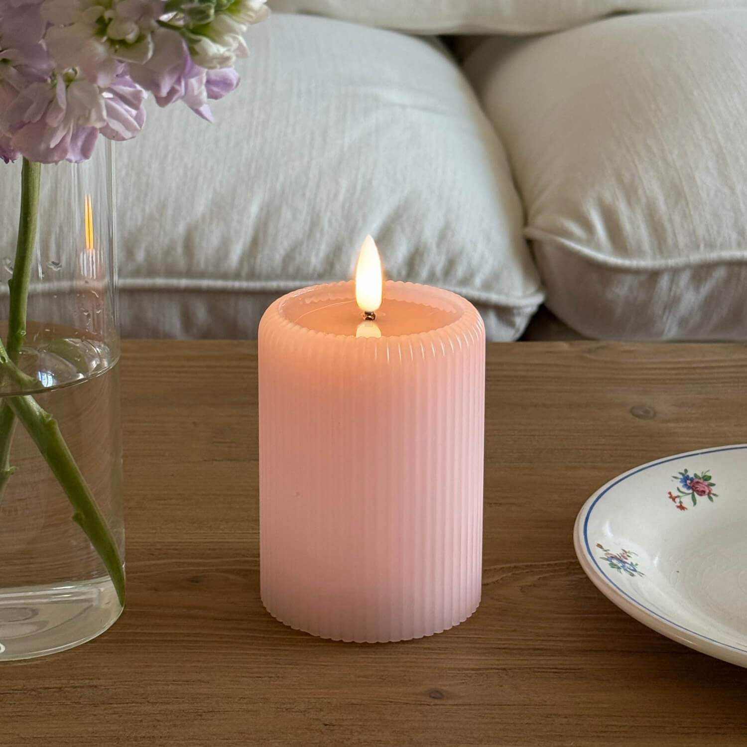 Fluted Pillar Candle – 3" Width