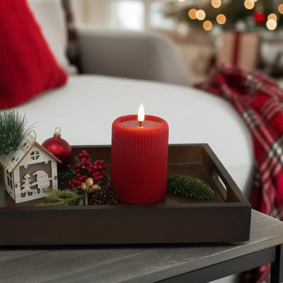 Fluted Pillar Candle – 3" Width