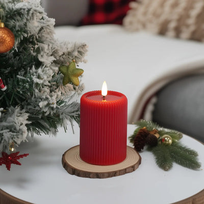 Fluted Pillar Candle – 3" Width