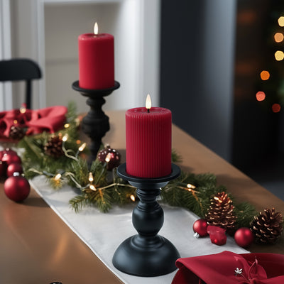Fluted Pillar Candle – 3" Width
