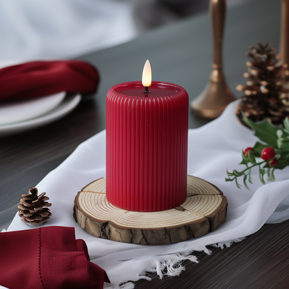 Fluted Pillar Candle