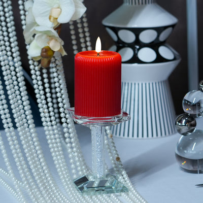 Fluted Pillar Candle – 3" Width