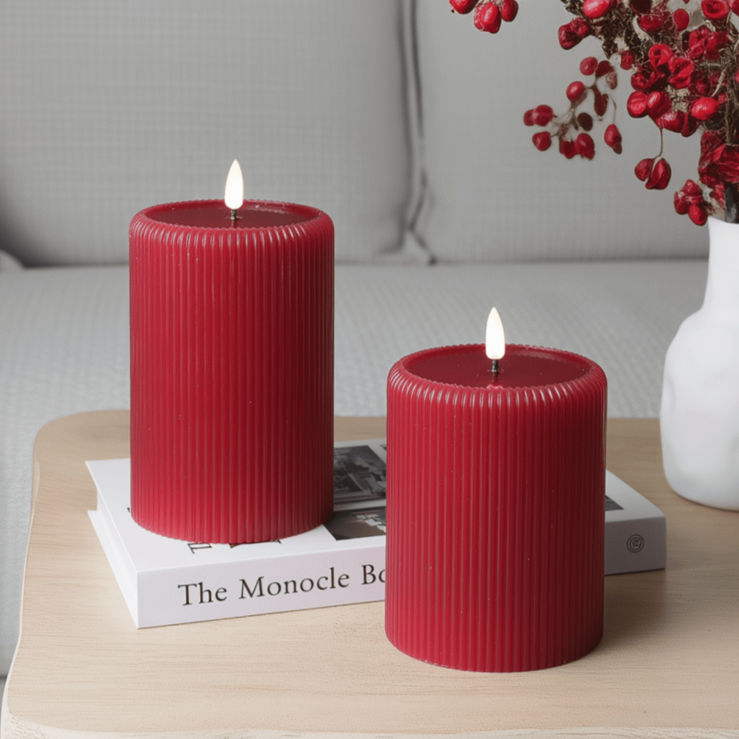 4" Width Fluted Pillars – Set of 2