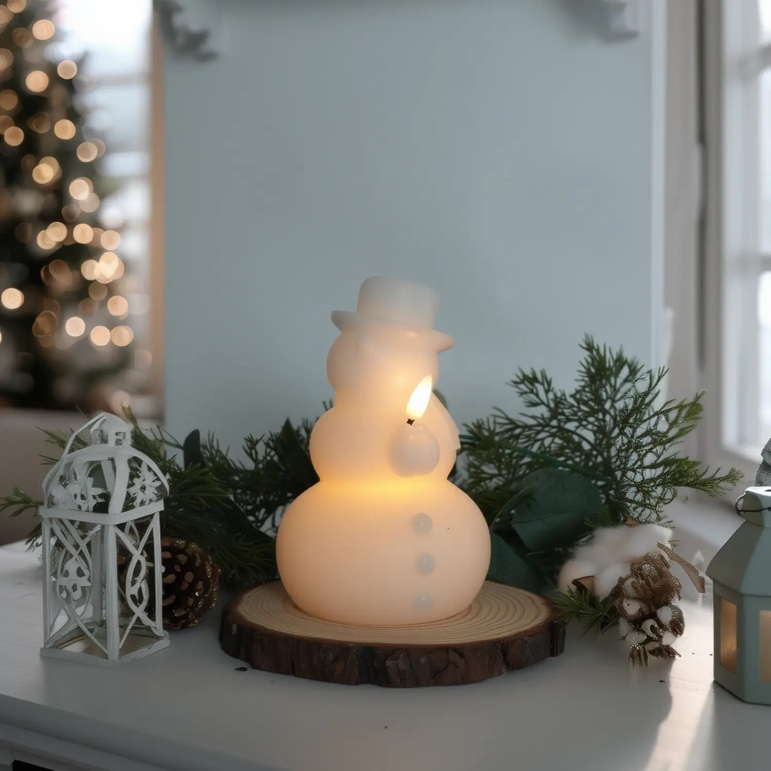 Snowman Wax Candle – 4" Width