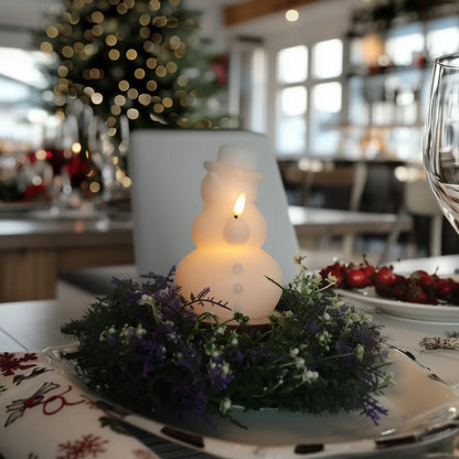 Snowman Wax Candle – 4" Width