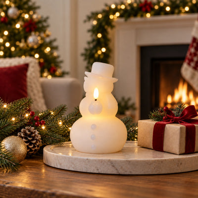 Snowman Wax Candle – 4" Width