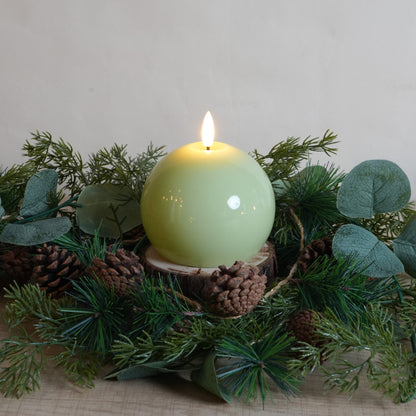 Flameless Sphere Candles, Set of 2