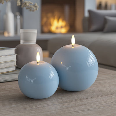 Flameless Sphere Candles – Set of 2