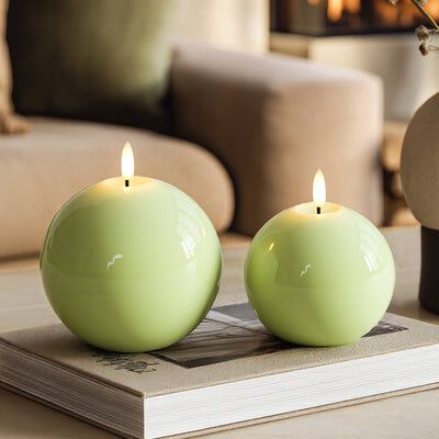 Flameless Sphere Candles – Set of 2