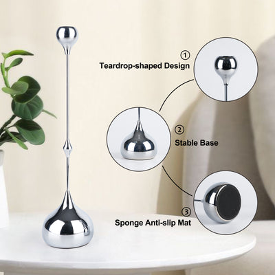 Teardrop Metal Candle Holders – Set of 2