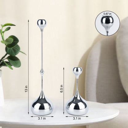 Teardrop Candle Holders, Set of 2