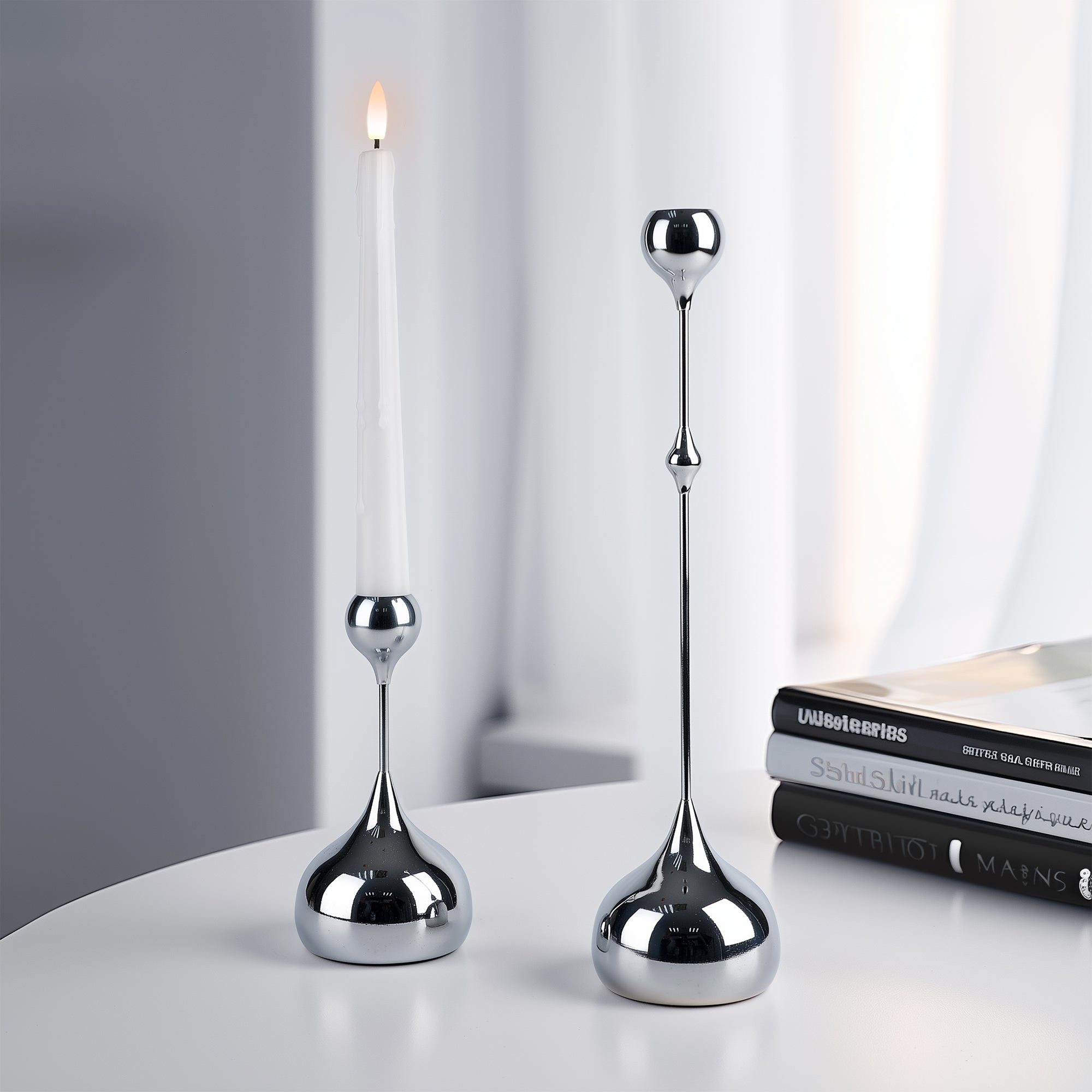 Teardrop Candle Holders, Set of 2