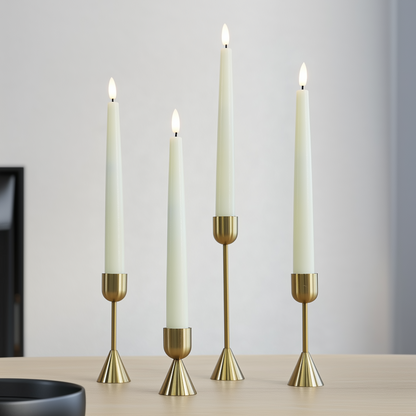 Vintage Metal Candle Holders, Set of 4