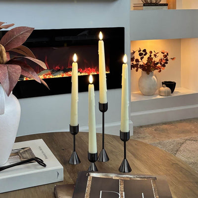 Vintage Metal Candle Holders – Set of 4