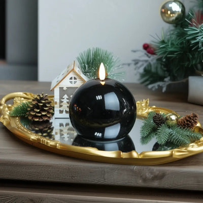 Shiny Sphere Candle – 4" Width
