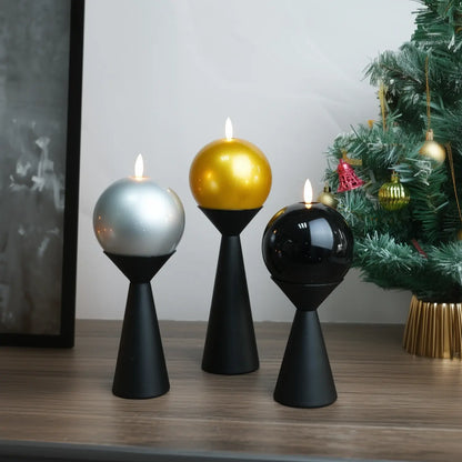 Shiny Sphere Candle – 4" Width