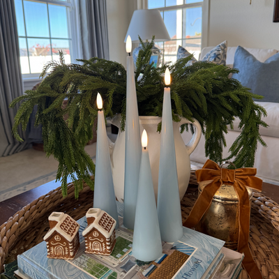 Shiny Cone Candles – Set of 4