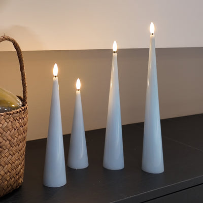 Shiny Cone Candles – Set of 4