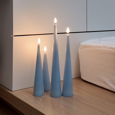 Shiny Cone Candles – Set of 4