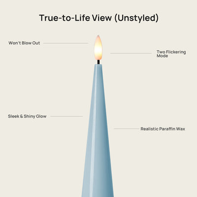 Blue Cone Candles – Set of 2