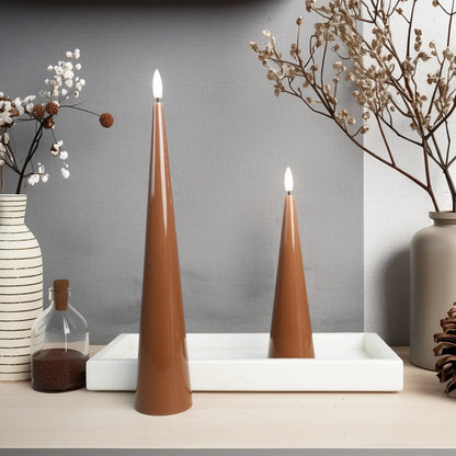 Shiny Cone Candles – Set of 2