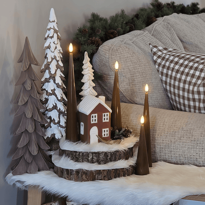 Shiny Cone Candles – Set of 4