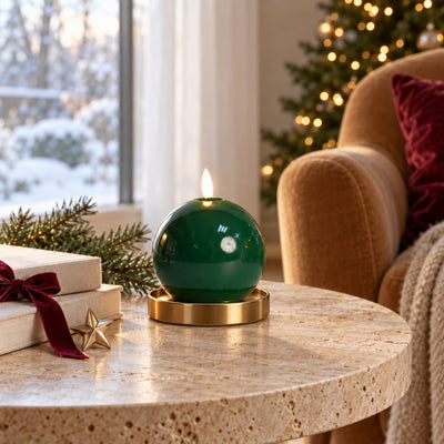 Shiny Sphere Candle – 4" Width