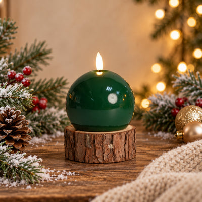 Shiny Sphere Candle – 4" Width