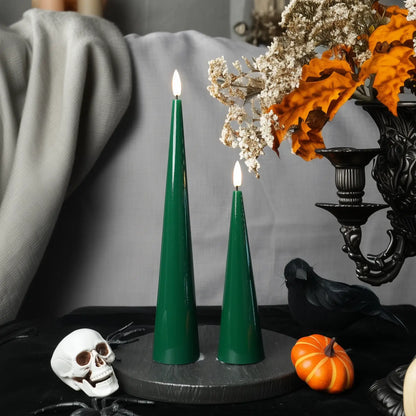Shiny Cone Candles – Set of 2