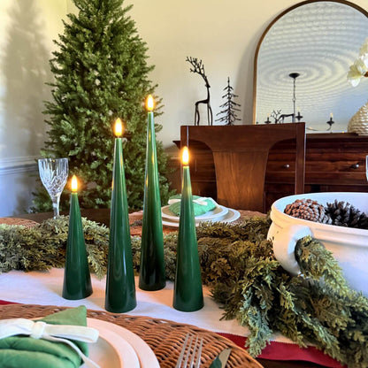Shiny Cone Candles – Set of 4