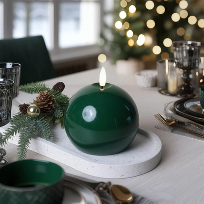 Shiny Sphere Candle – 4" Width