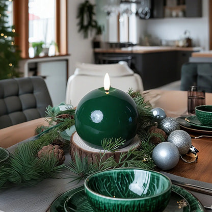 Shiny Sphere Candle – 4" Width