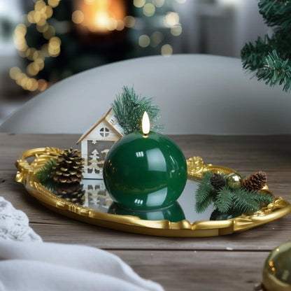 Shiny Sphere Candle – 4" Width