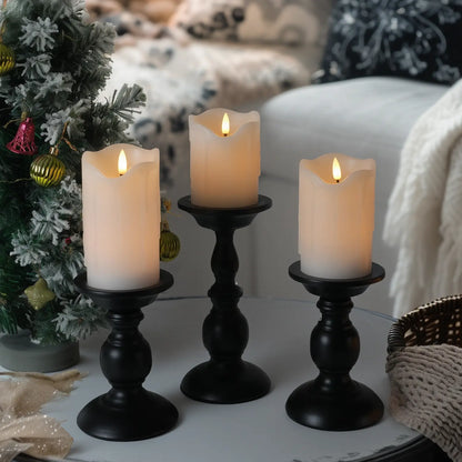 Melted Pillar Candles – Set of 3