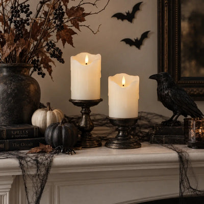 Drip Flameless Pillar Candles – Set of 3