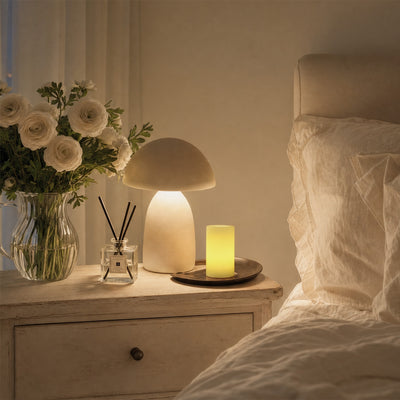 Recessed Flameless Pillar Candles – Set of 3