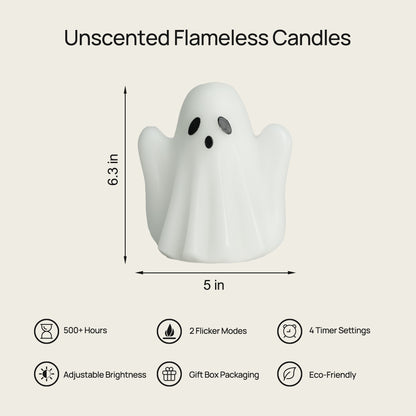 Ghost Wax Candle – 5" Width