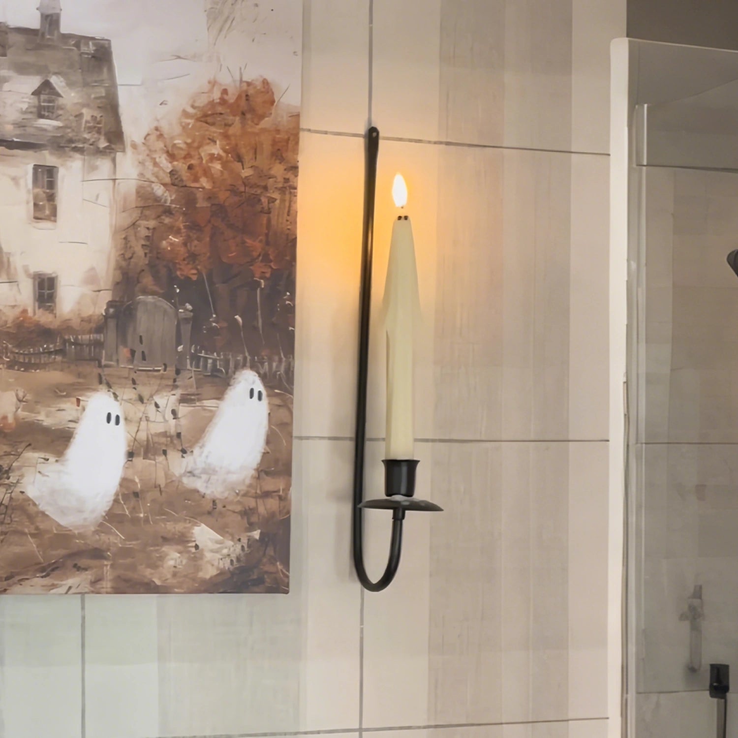 Ghost Taper Candles – Set of 2