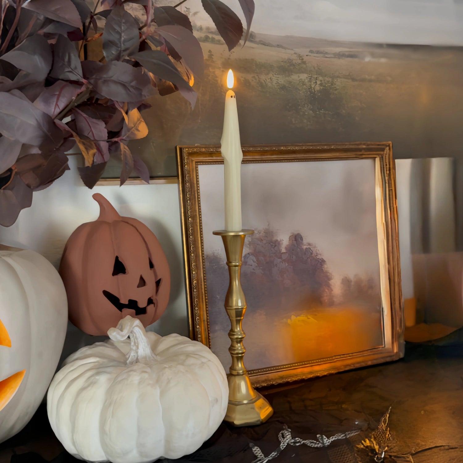 Ghost Taper Candles – Set of 2