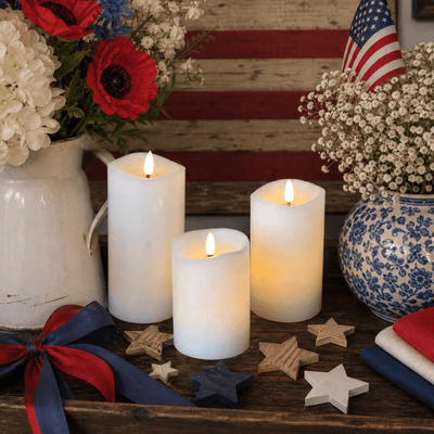 Wave Pillar Candles – Set of 3