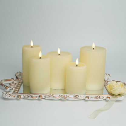 4" Width Fluted Pillars – Set of 2