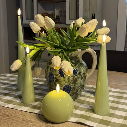 Shiny Cone Candles – Set of 4