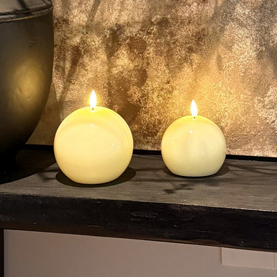 Flameless Sphere Candles – Set of 2