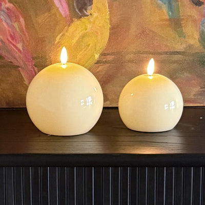 Flameless Sphere Candles – Set of 2
