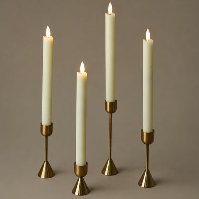 Wave Flameless Taper Candles 9.8"